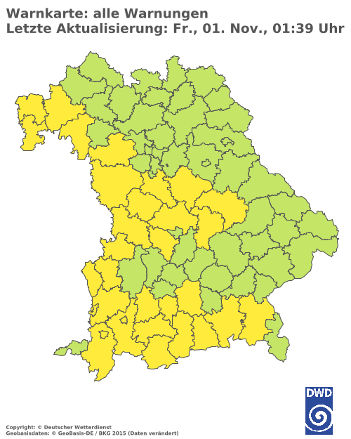 Aktuelle Wetterwarnungen für  Passau